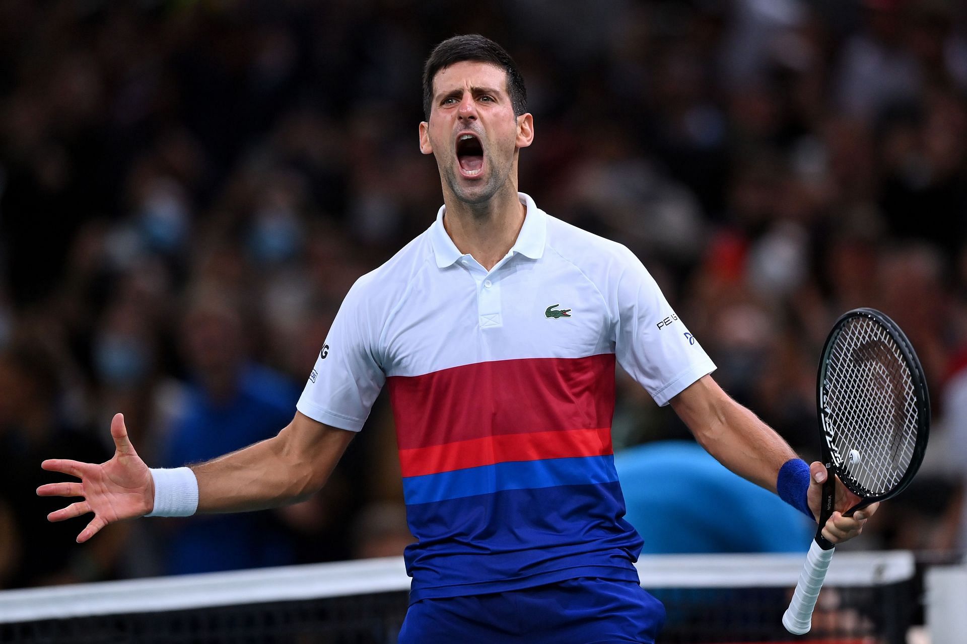 Novak Djokovic at the 2021 Rolex Paris Masters - Day Six